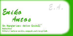 eniko antos business card